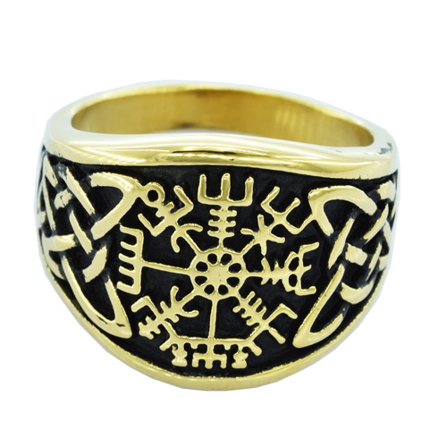 FSR20W25G Vegvisir and Knotwork ring